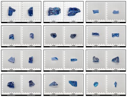 Blue Topaz Cubic Zirconia Faceting Rough for Gem Cutting - Various Sizes