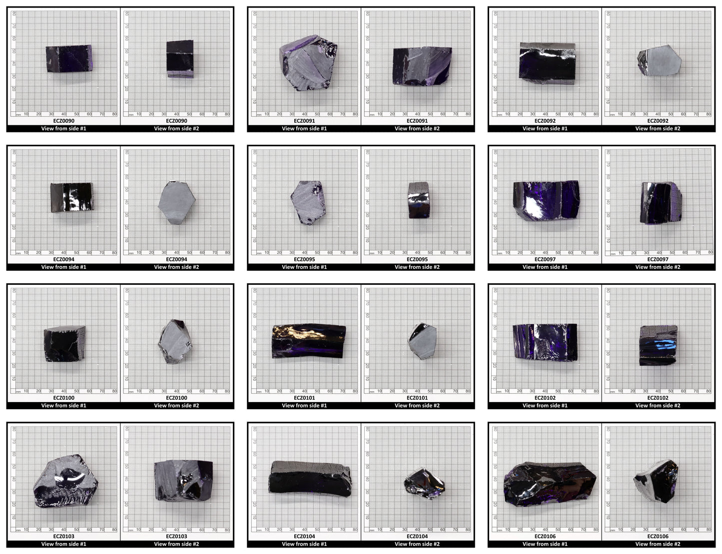 Violet Cubic Zirconia Faceting Rough for Gem Cutting - Various Sizes