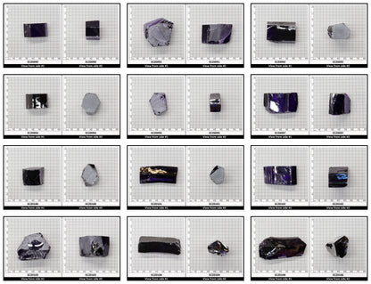 Violet Cubic Zirconia Faceting Rough for Gem Cutting - Various Sizes