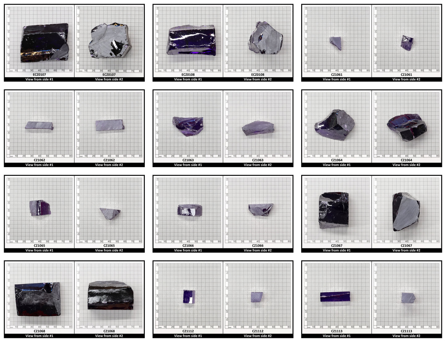 Violet Cubic Zirconia Faceting Rough for Gem Cutting - Various Sizes