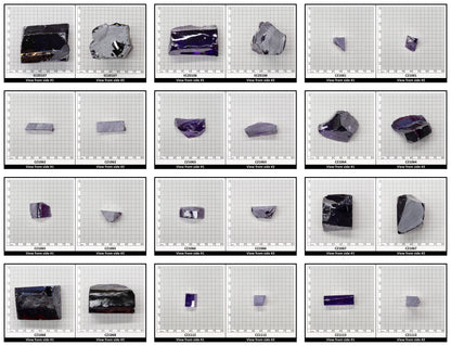 Violet Cubic Zirconia Faceting Rough for Gem Cutting - Various Sizes