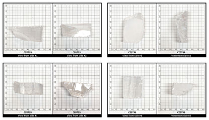 White Cubic Zirconia Faceting Rough for Gem Cutting - Various Sizes