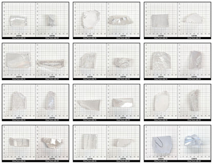 White Cubic Zirconia Faceting Rough for Gem Cutting - Various Sizes