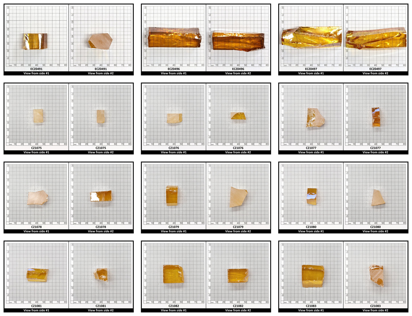 Yellow Cubic Zirconia Faceting Rough for Gem Cutting - Various Sizes