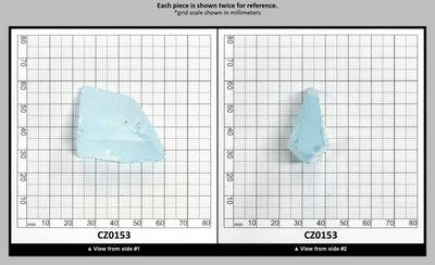 Ice Blue Cubic Zirconia Faceting Rough for Gem Cutting - Various Sizes : CZ0153