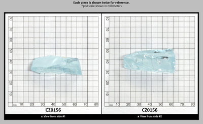 Ice Blue Cubic Zirconia Faceting Rough for Gem Cutting - Various Sizes : CZ0156