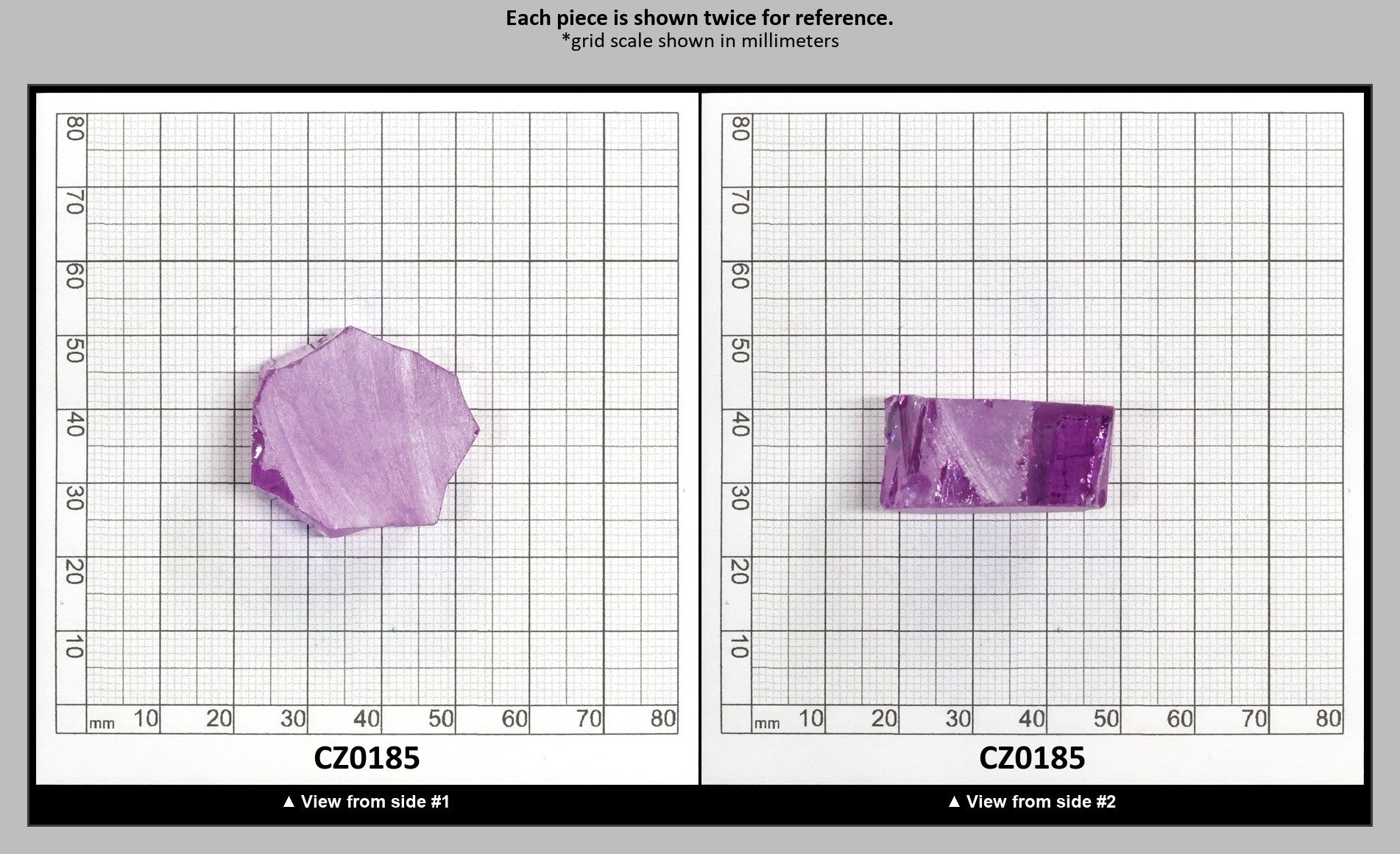 Lavender Cubic Zirconia Faceting Rough for Gem Cutting - Various Sizes : CZ0185