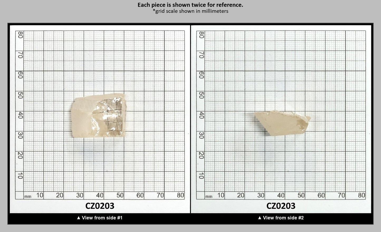 Light Peach Diamond Cubic Zirconia Faceting Rough for Gem Cutting - Various Sizes : CZ0203