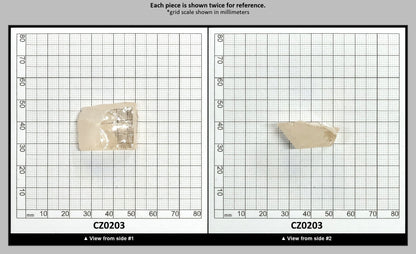 Light Peach Diamond Cubic Zirconia Faceting Rough for Gem Cutting - Various Sizes : CZ0203