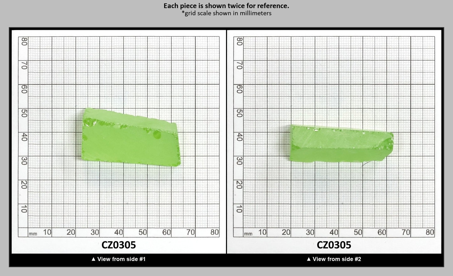 Heliodor Cubic Zirconia Faceting Rough for Gem Cutting - Various Sizes : CZ0305