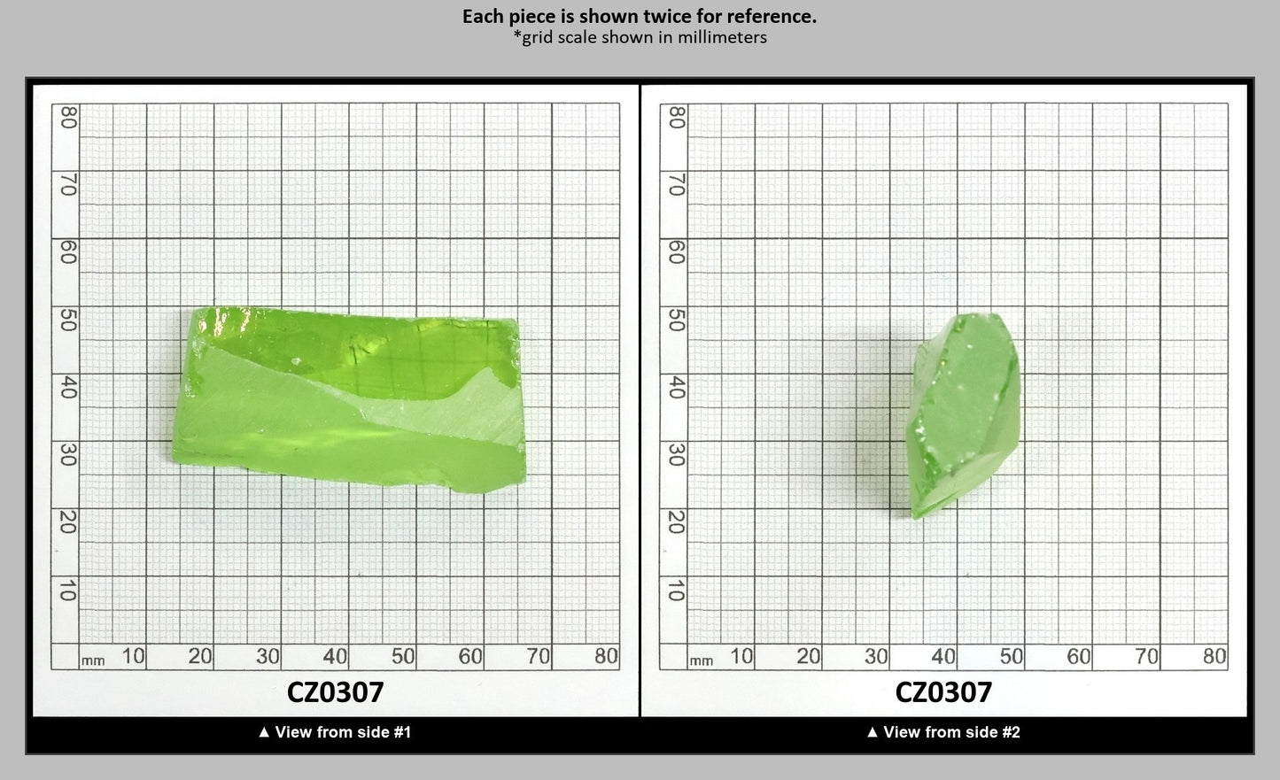 Heliodor Cubic Zirconia Faceting Rough for Gem Cutting - Various Sizes : CZ0307