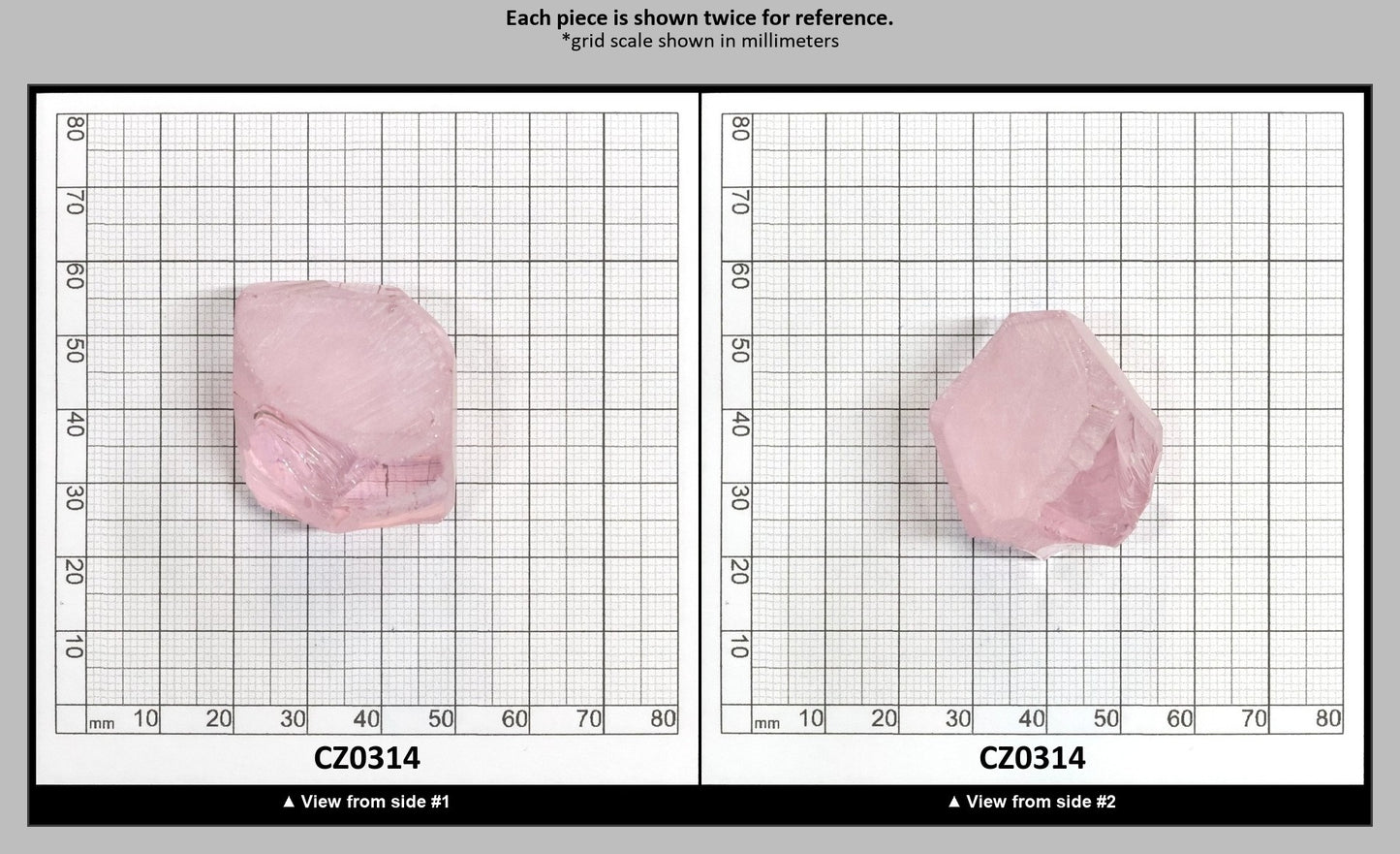 Light Pink Cubic Zirconia Faceting Rough for Gem Cutting - Various Sizes : CZ0314