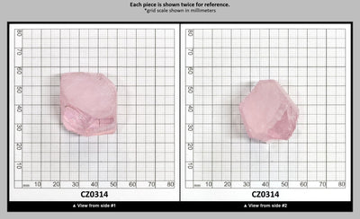 Light Pink Cubic Zirconia Faceting Rough for Gem Cutting - Various Sizes : CZ0314