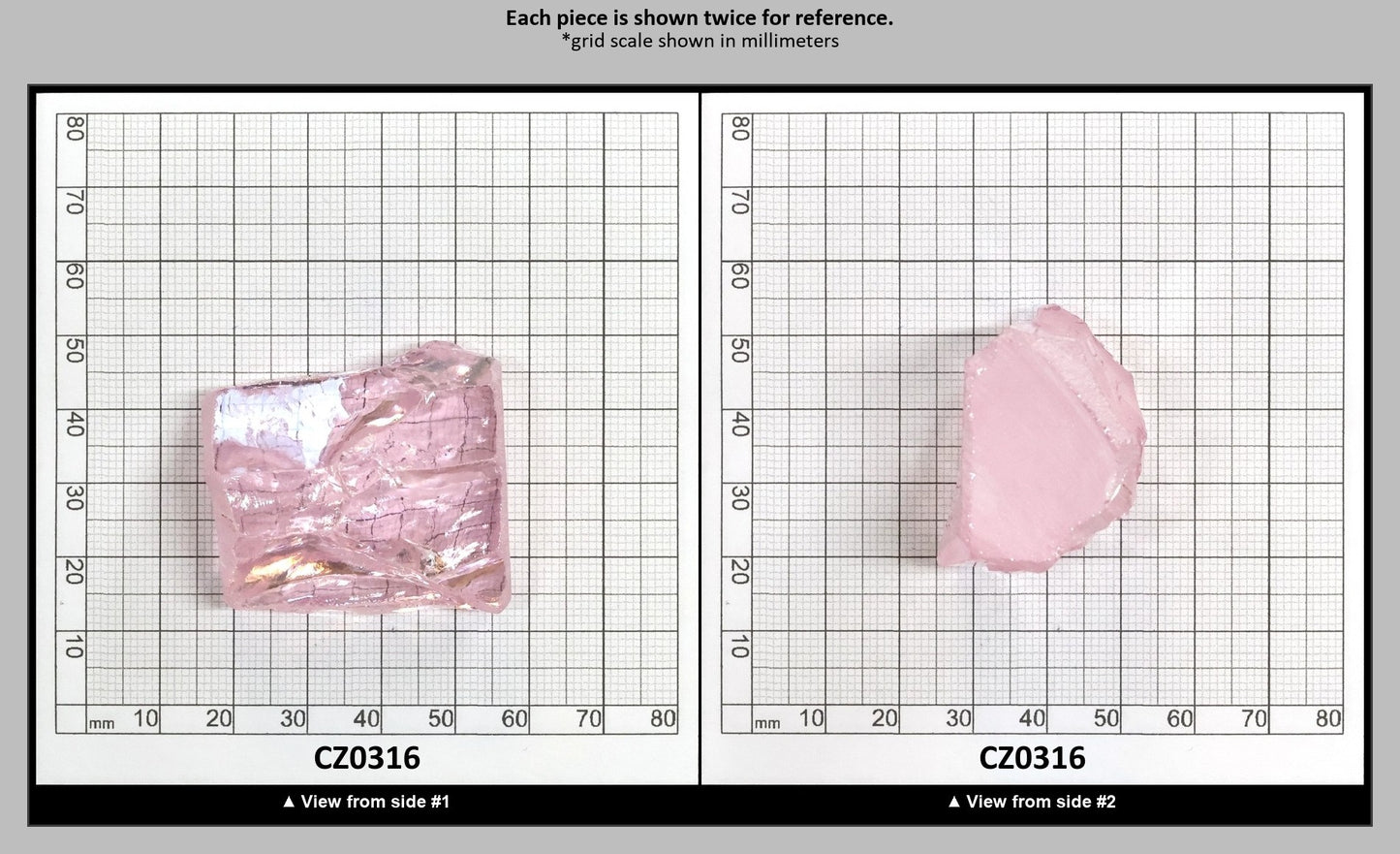 Light Pink Cubic Zirconia Faceting Rough for Gem Cutting - Various Sizes : CZ0316