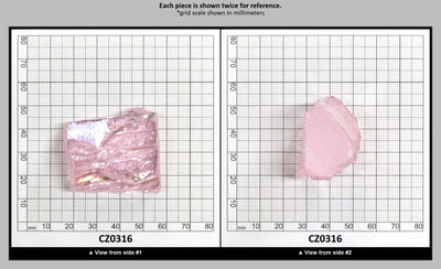 Light Pink Cubic Zirconia Faceting Rough for Gem Cutting - Various Sizes : CZ0316