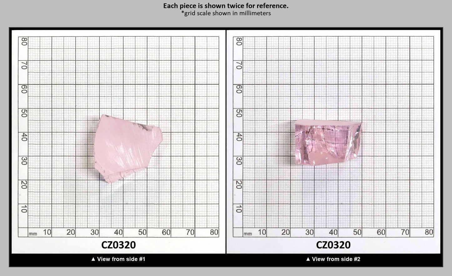 Light Pink Cubic Zirconia Faceting Rough for Gem Cutting - Various Sizes : CZ0320