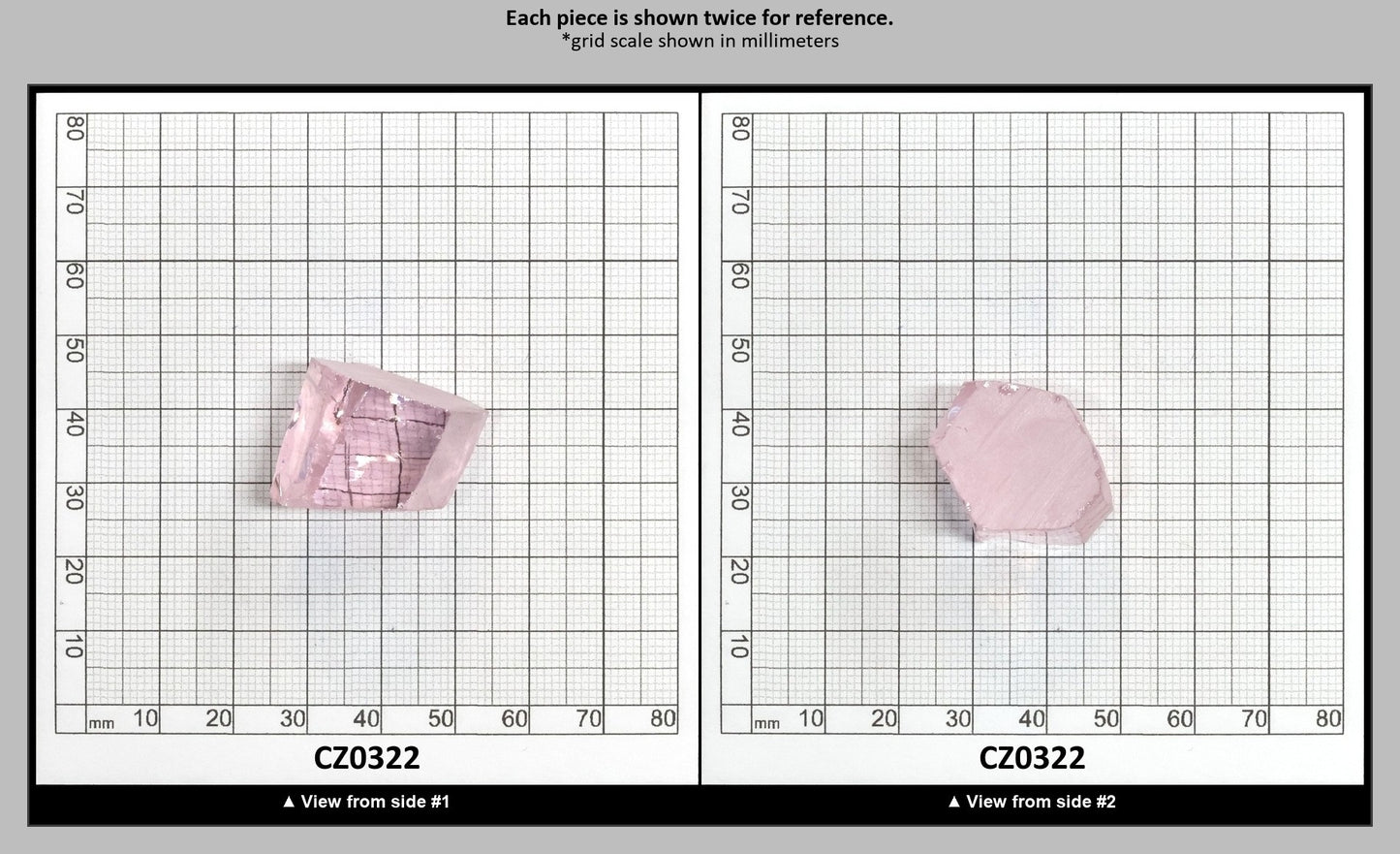 Light Pink Cubic Zirconia Faceting Rough for Gem Cutting - Various Sizes : CZ0322