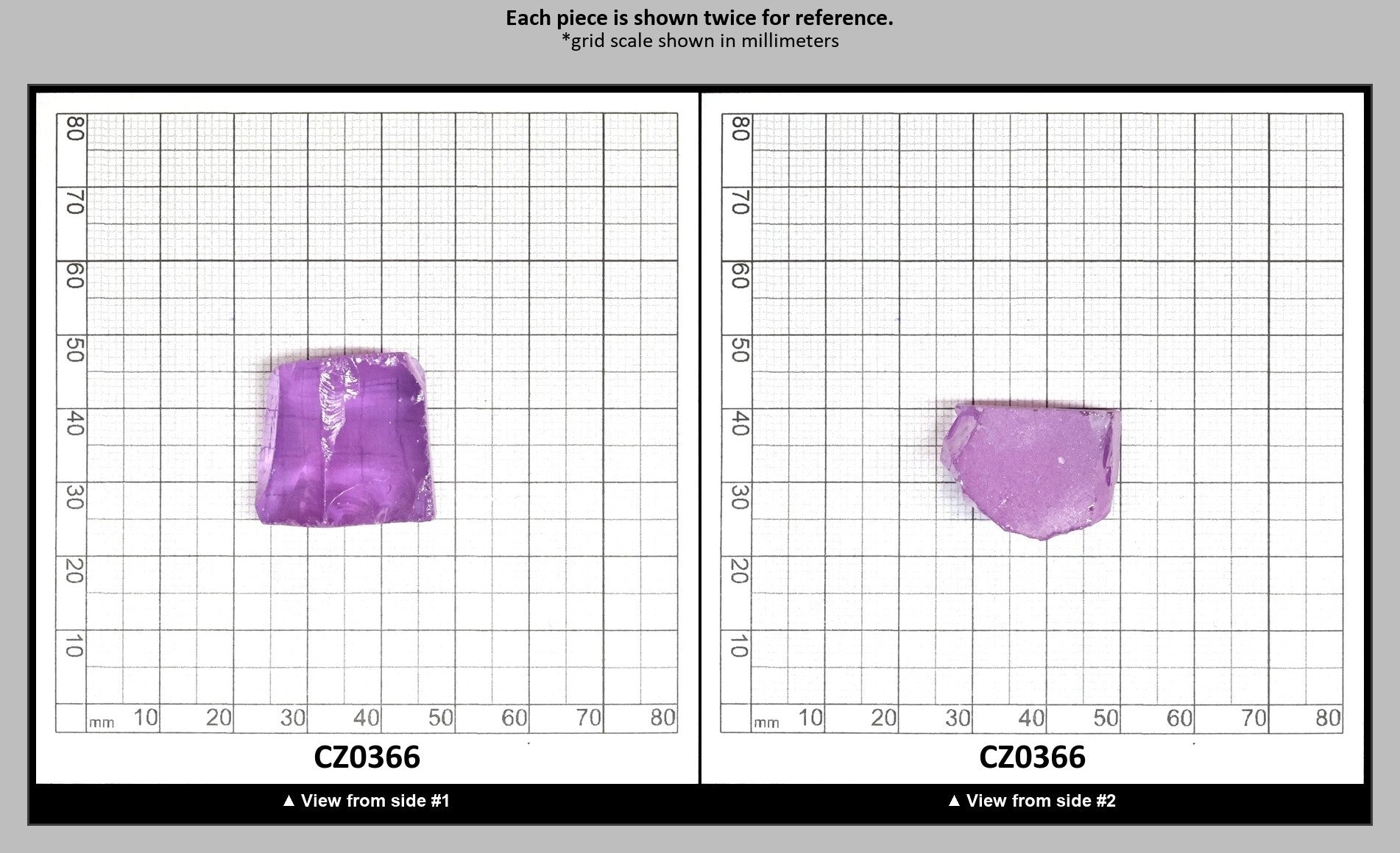 Lavender Cubic Zirconia Faceting Rough for Gem Cutting - Various Sizes : CZ0366