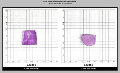 Lavender Cubic Zirconia Faceting Rough for Gem Cutting - Various Sizes : CZ0366
