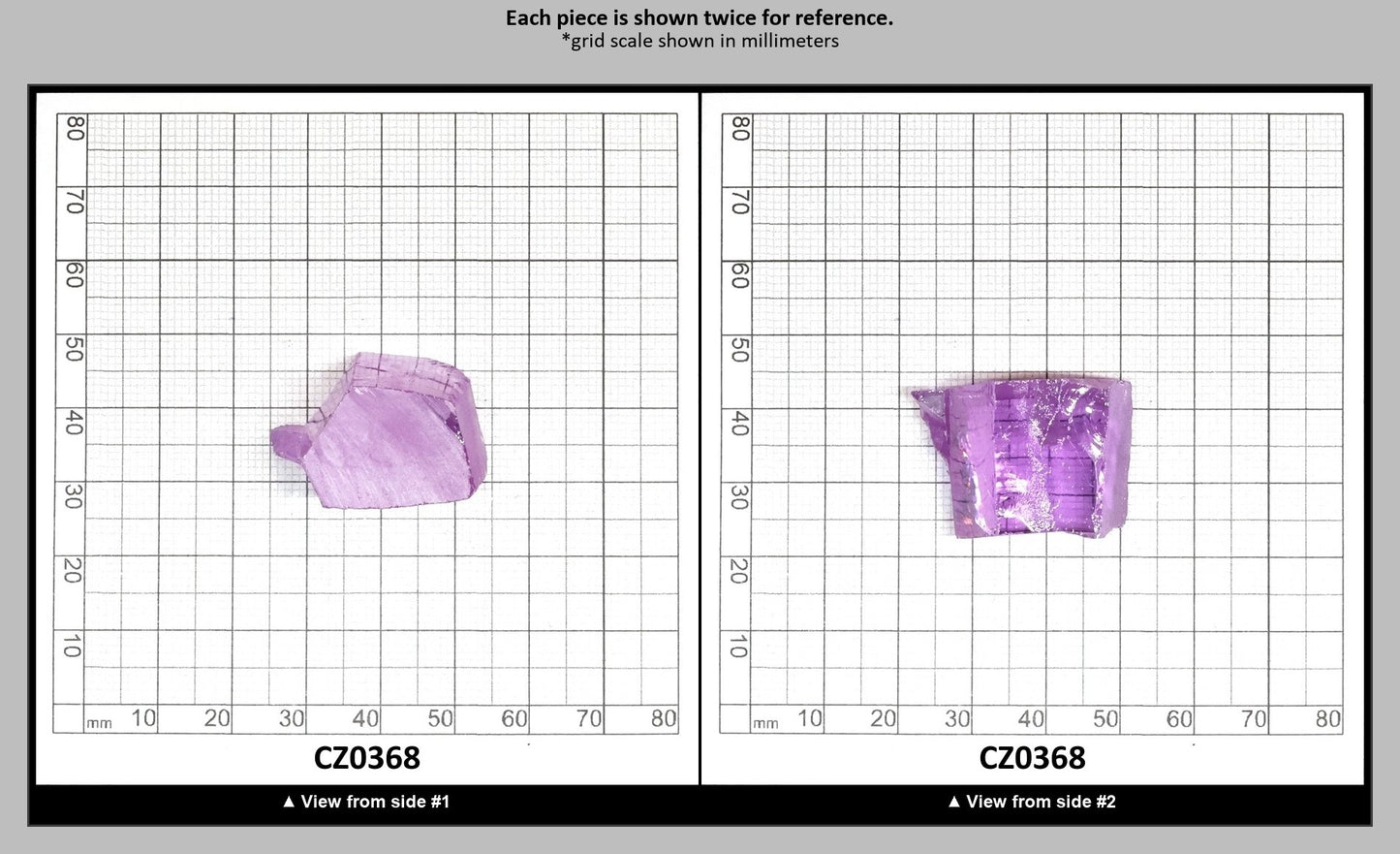 Lavender Cubic Zirconia Faceting Rough for Gem Cutting - Various Sizes : CZ0368