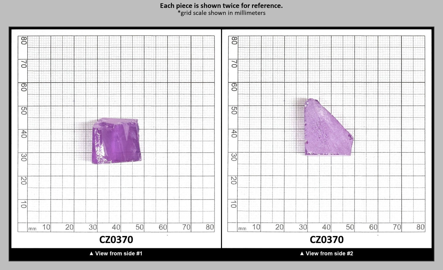 Lavender Cubic Zirconia Faceting Rough for Gem Cutting - Various Sizes : CZ0370