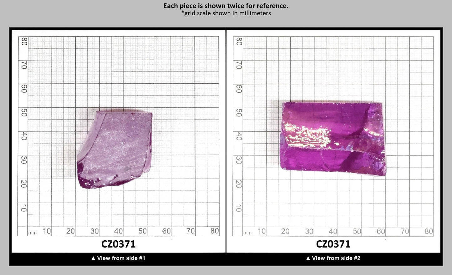 Lavender Cubic Zirconia Faceting Rough for Gem Cutting - Various Sizes : CZ0371