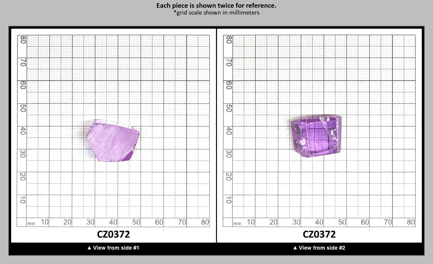 Lavender Cubic Zirconia Faceting Rough for Gem Cutting - Various Sizes : CZ0372