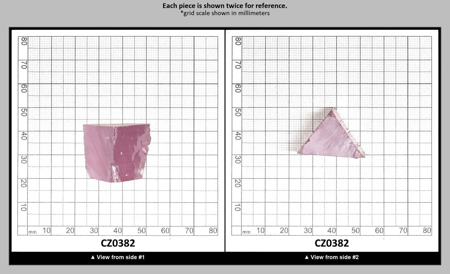 Royal Diamond Cubic Zirconia Faceting Rough for Gem Cutting - Various Sizes : CZ0382