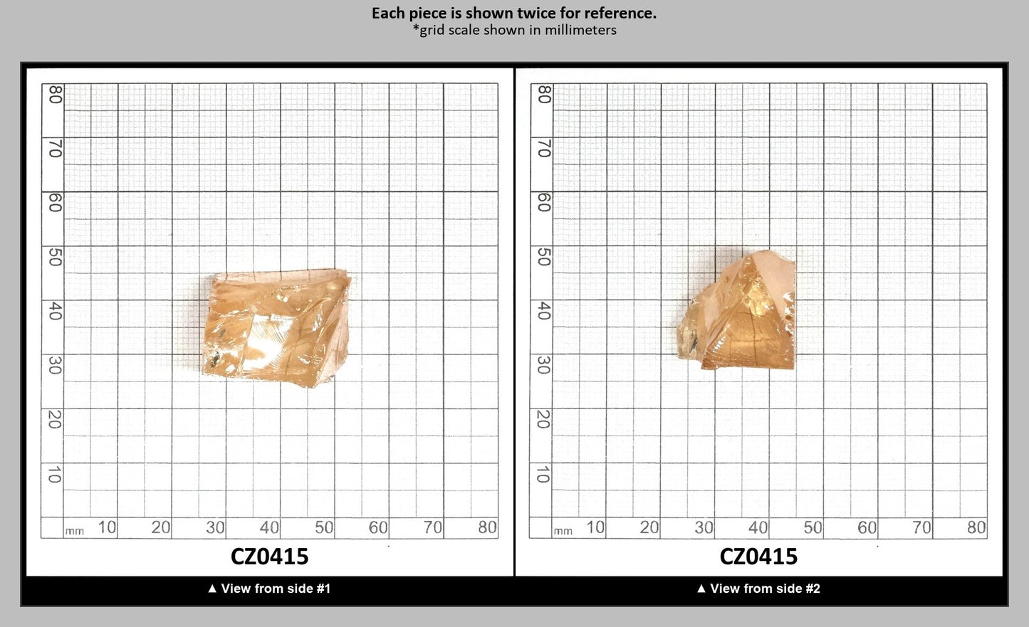 Peach Diamond Cubic Zirconia Faceting Rough for Gem Cutting - Various Sizes : CZ0415