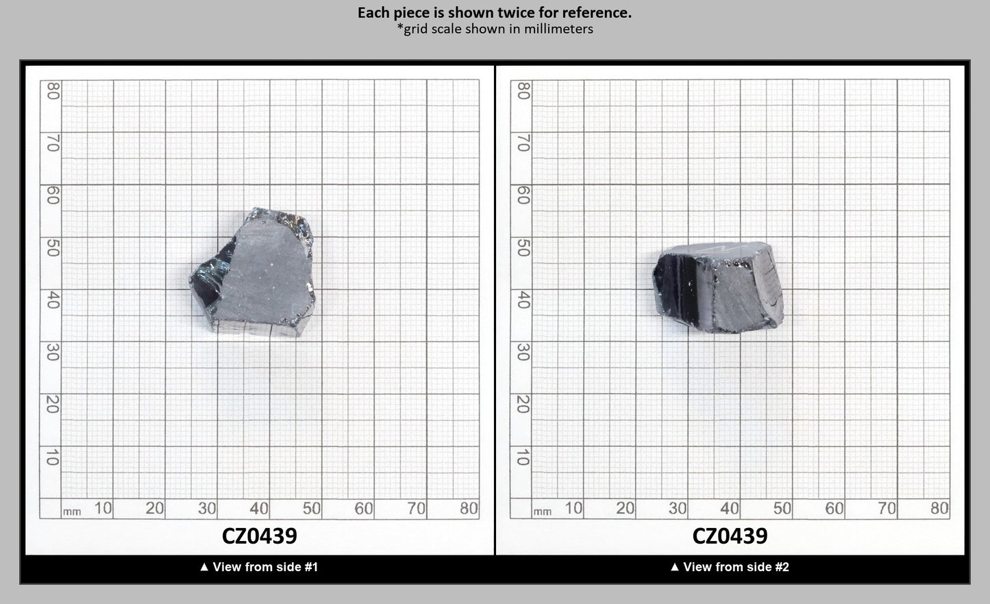 Ocean Grey Diamond Cubic Zirconia Faceting Rough for Gem Cutting - Various Sizes : CZ0439