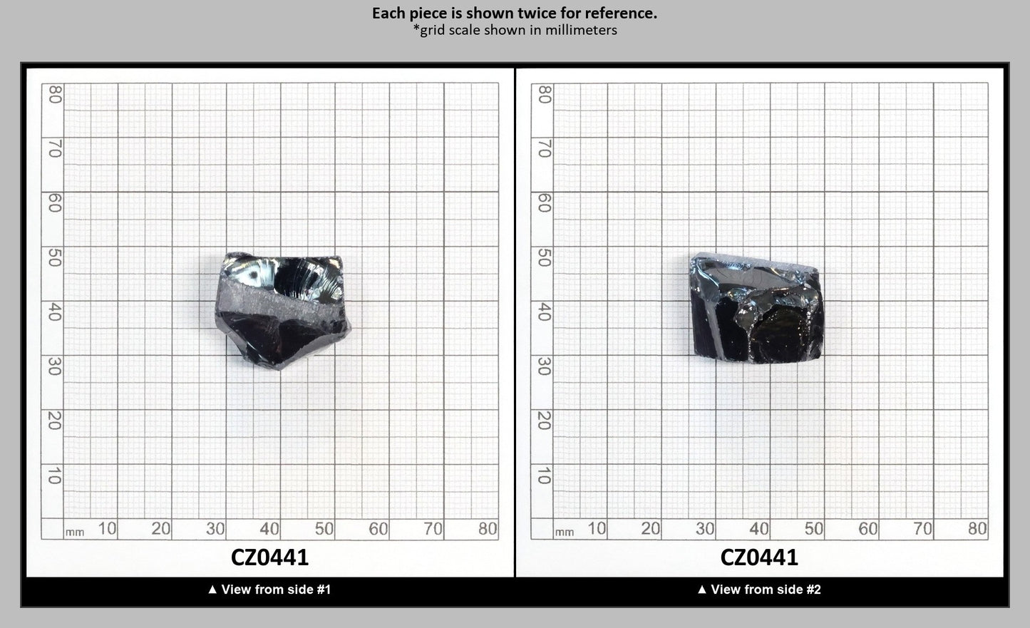 Ocean Grey Diamond Cubic Zirconia Faceting Rough for Gem Cutting - Various Sizes : CZ0441