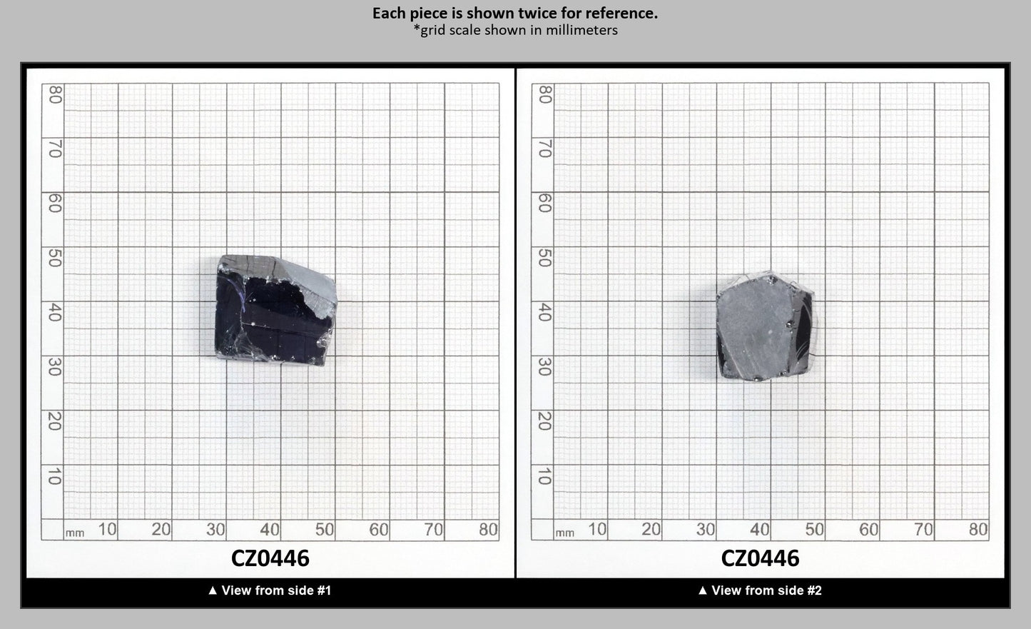 Ocean Grey Diamond Cubic Zirconia Faceting Rough for Gem Cutting - Various Sizes : CZ0446