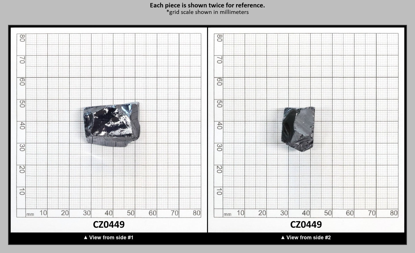 Ocean Grey Diamond Cubic Zirconia Faceting Rough for Gem Cutting - Various Sizes : CZ0449