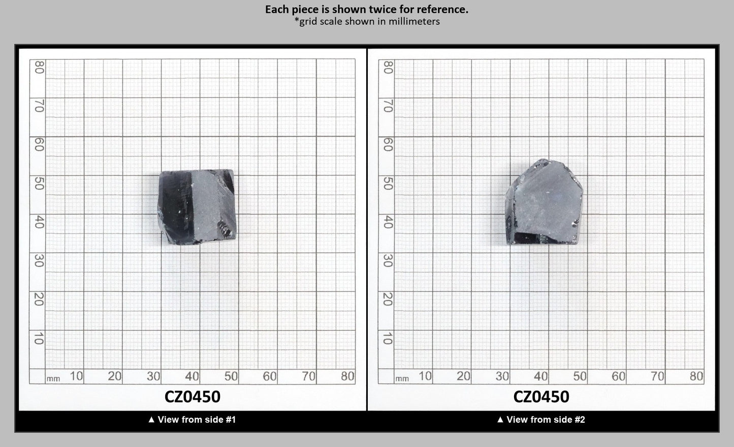 Ocean Grey Diamond Cubic Zirconia Faceting Rough for Gem Cutting - Various Sizes : CZ0450