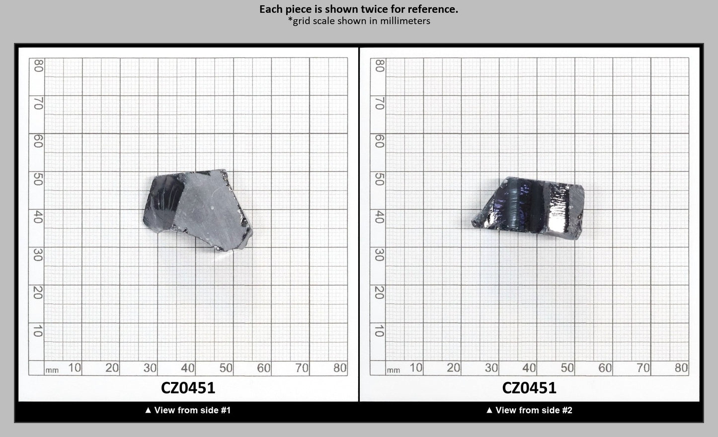 Ocean Grey Diamond Cubic Zirconia Faceting Rough for Gem Cutting - Various Sizes : CZ0451