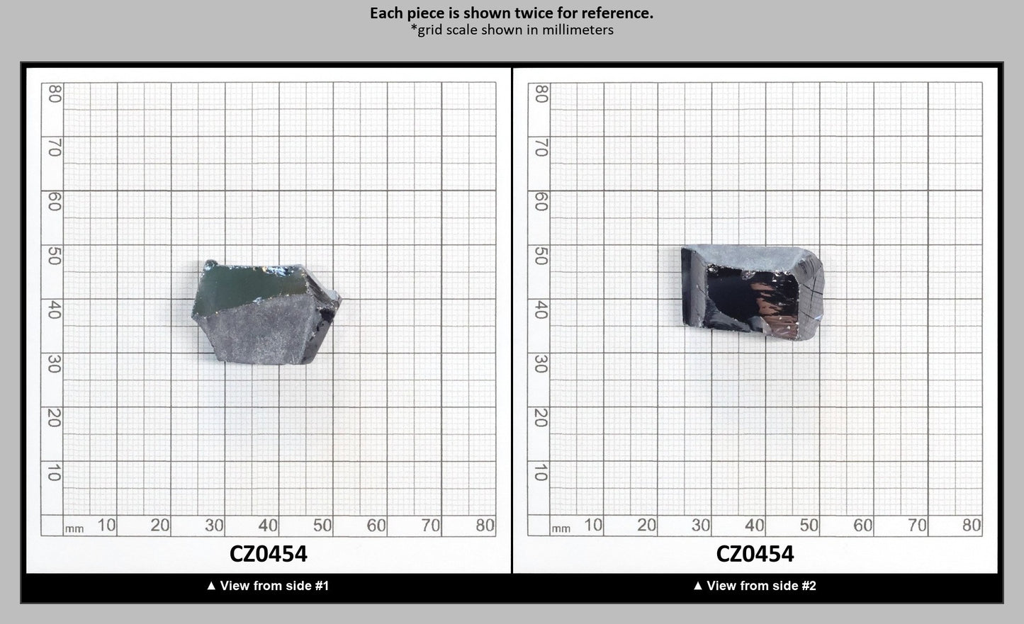 Ocean Grey Diamond Cubic Zirconia Faceting Rough for Gem Cutting - Various Sizes : CZ0454
