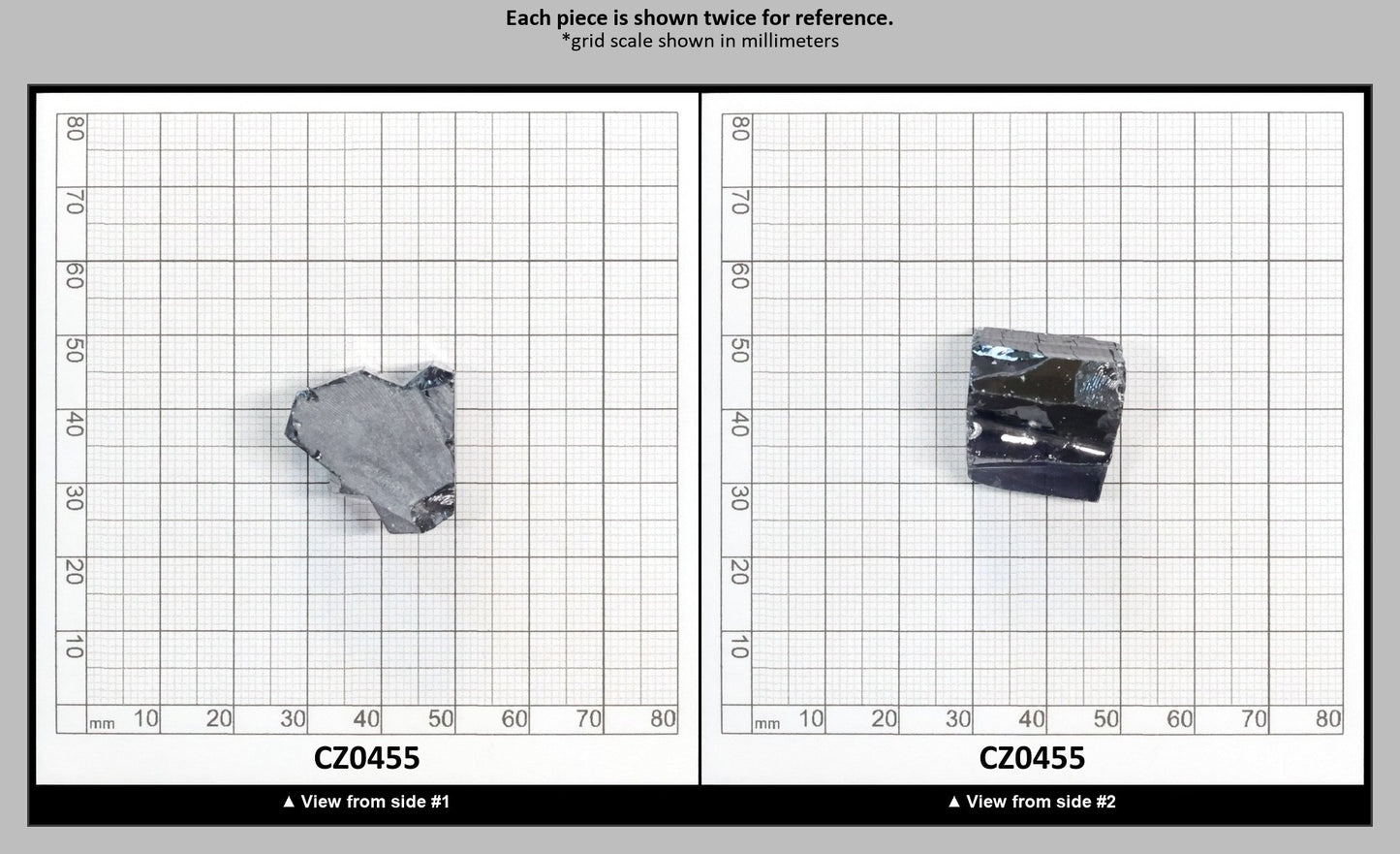Ocean Grey Diamond Cubic Zirconia Faceting Rough for Gem Cutting - Various Sizes : CZ0455
