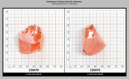 Papaya Cubic Zirconia Faceting Rough for Gem Cutting - Various Sizes : CZ0479