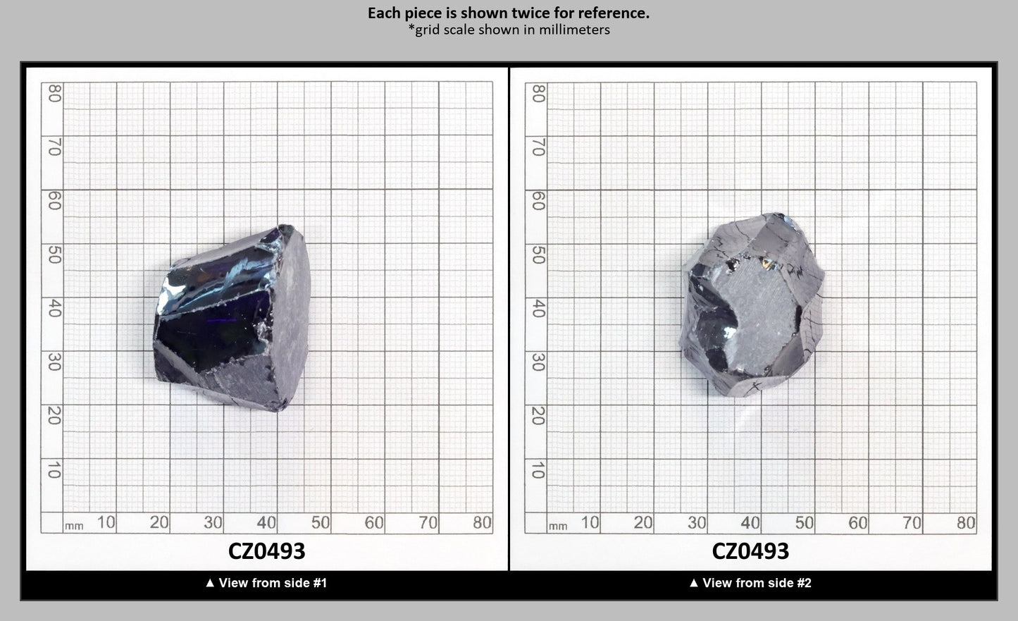 Tanzanite Cubic Zirconia Faceting Rough for Gem Cutting - Various Sizes : CZ0493