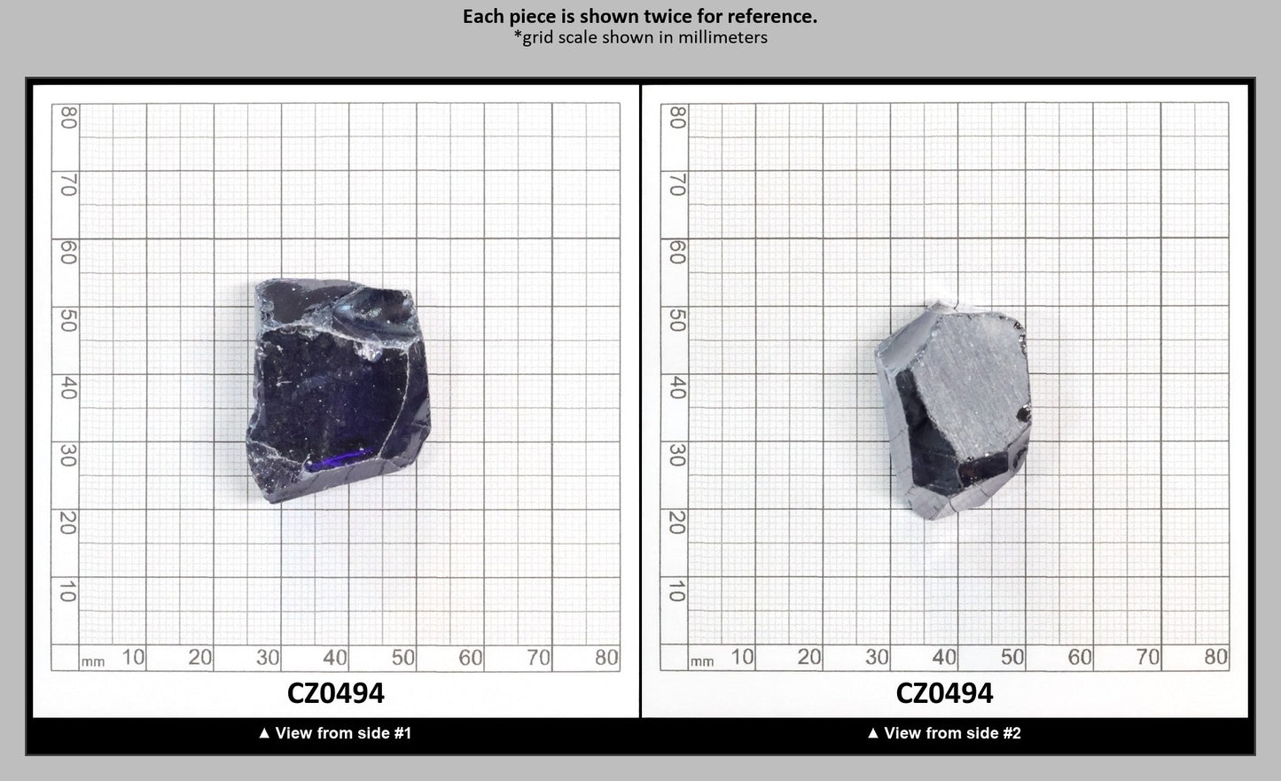 Tanzanite Cubic Zirconia Faceting Rough for Gem Cutting - Various Sizes : CZ0494