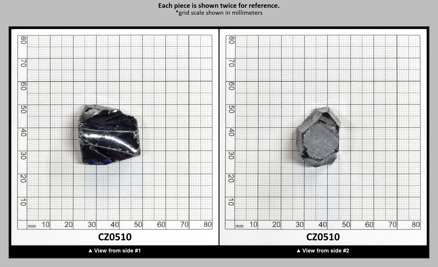 Blue Sapphire Cubic Zirconia Faceting Rough for Gem Cutting - Various Sizes : CZ0510
