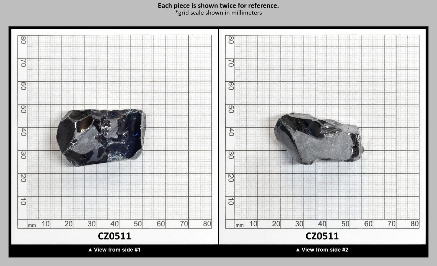 Blue Sapphire Cubic Zirconia Faceting Rough for Gem Cutting - Various Sizes : CZ0511