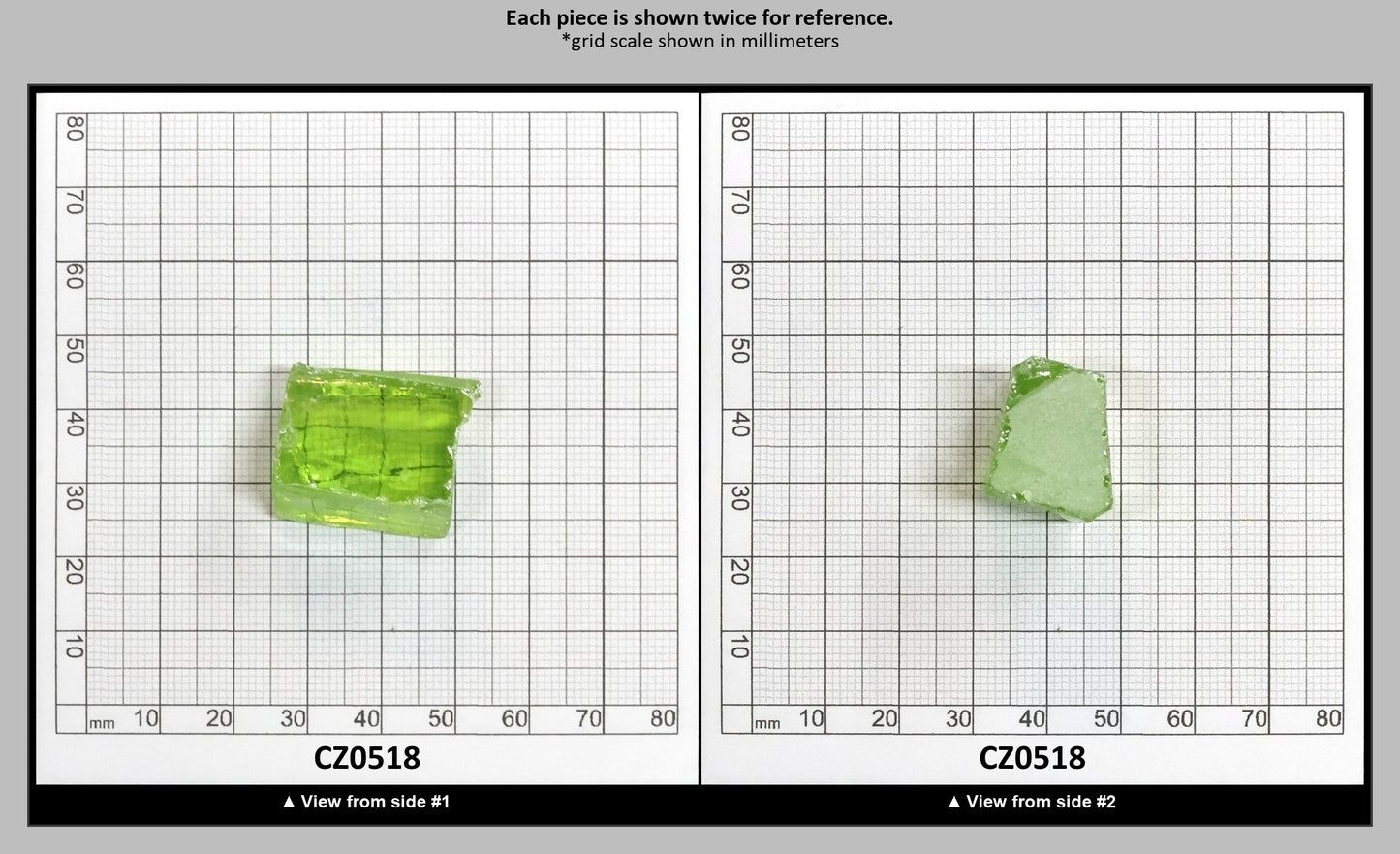 Heliodor Cubic Zirconia Faceting Rough for Gem Cutting - Various Sizes : CZ0518