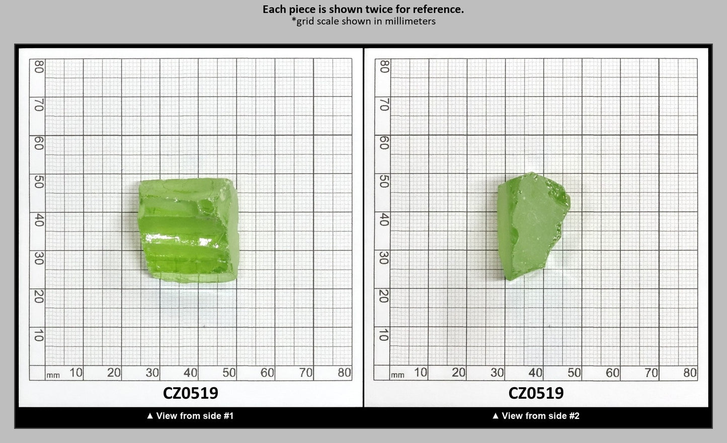 Heliodor Cubic Zirconia Faceting Rough for Gem Cutting - Various Sizes : CZ0519
