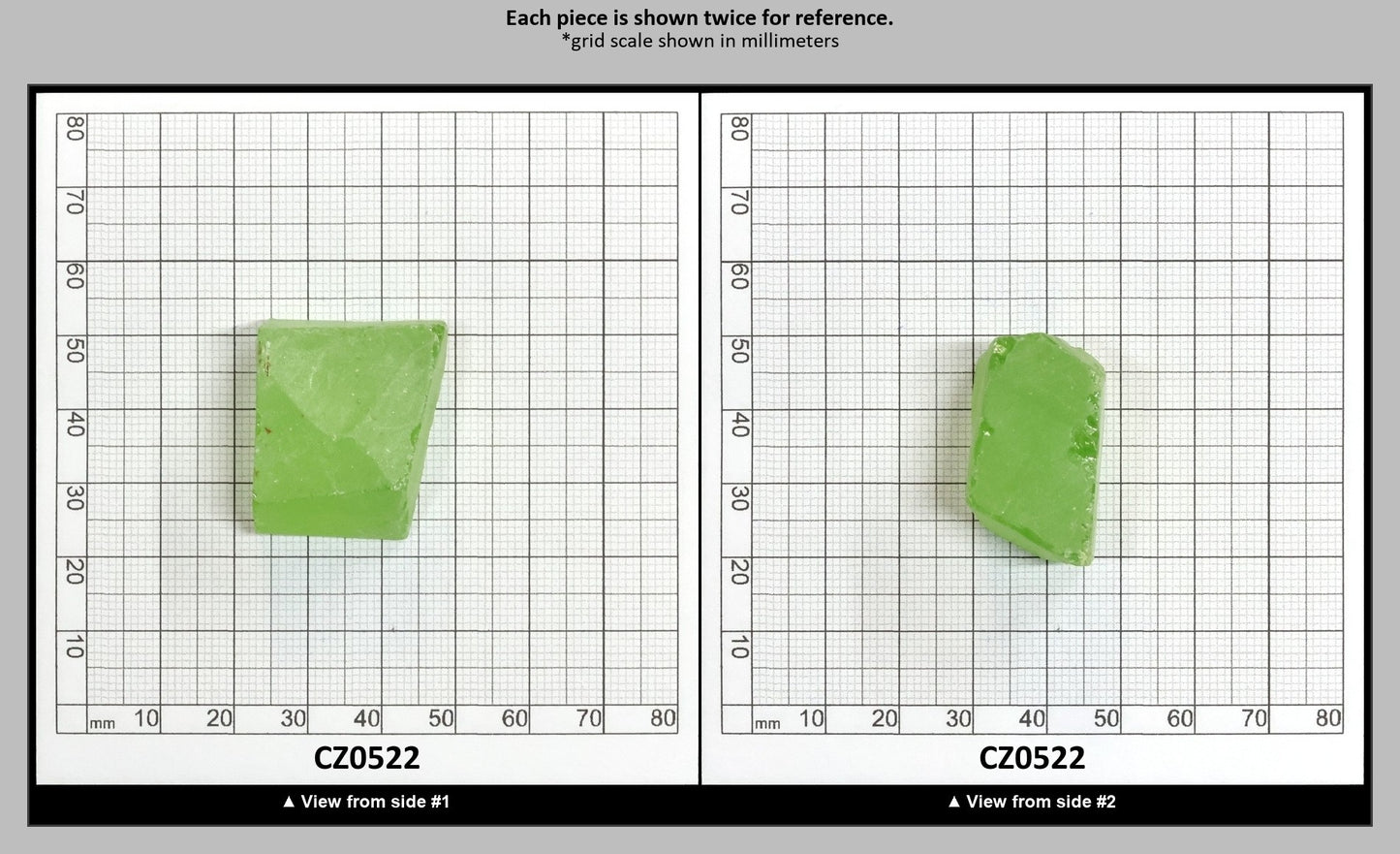 Heliodor Cubic Zirconia Faceting Rough for Gem Cutting - Various Sizes : CZ0522