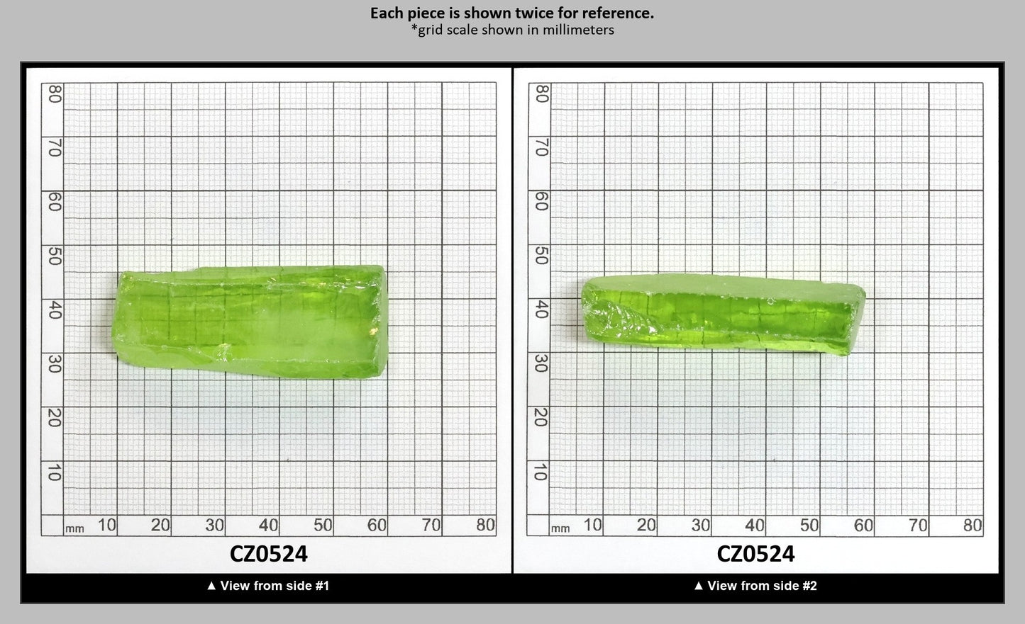 Heliodor Cubic Zirconia Faceting Rough for Gem Cutting - Various Sizes : CZ0524
