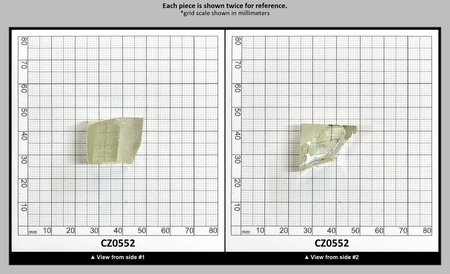 Lime Diamond Cubic Zirconia Faceting Rough for Gem Cutting - Various Sizes : CZ0552