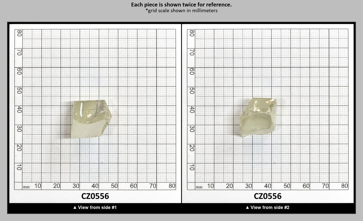 Lime Diamond Cubic Zirconia Faceting Rough for Gem Cutting - Various Sizes : CZ0556