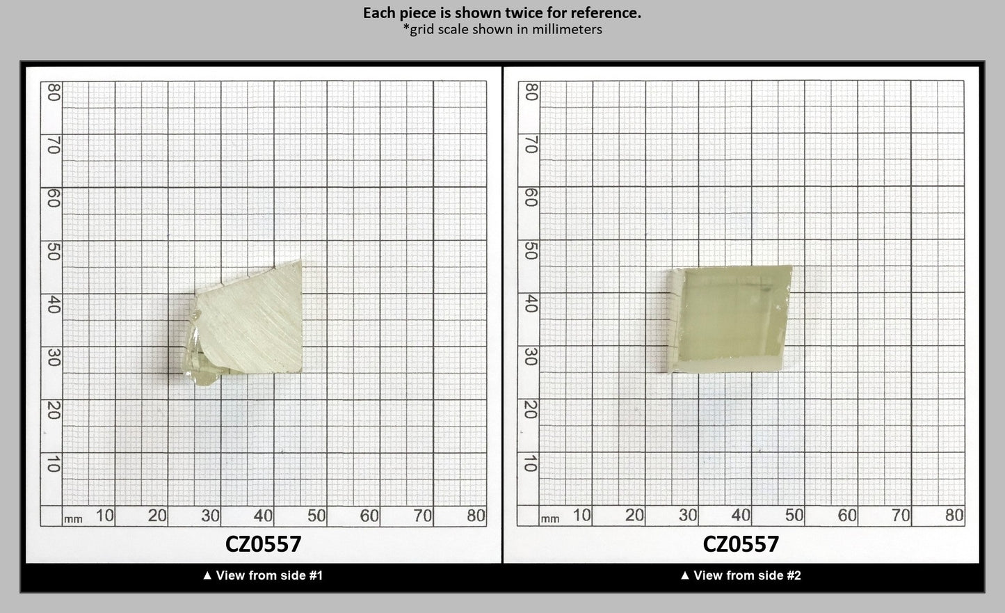 Lime Diamond Cubic Zirconia Faceting Rough for Gem Cutting - Various Sizes : CZ0557
