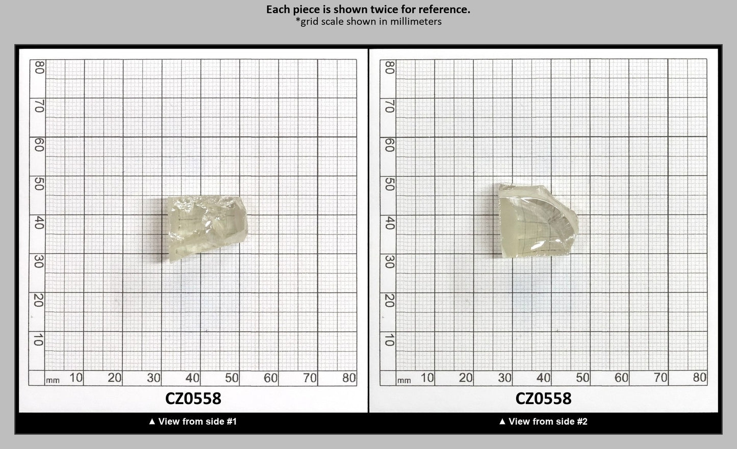 Lime Diamond Cubic Zirconia Faceting Rough for Gem Cutting - Various Sizes : CZ0558